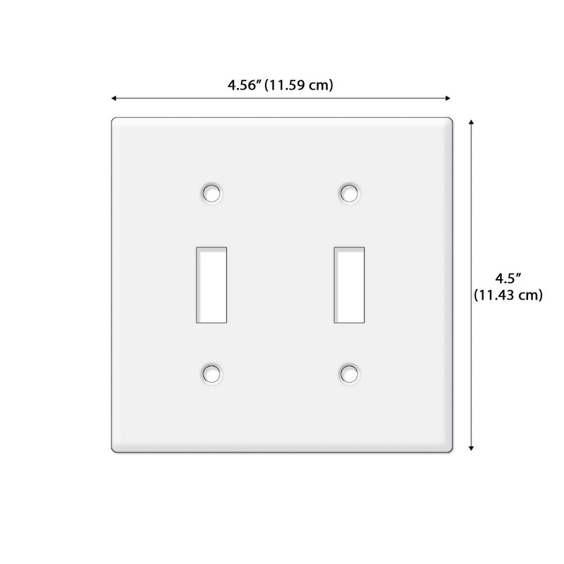 WIRESTER Double Gang Toggle Light Switch Plate/Wall Plate Cover -