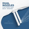 PREMEXA Bidet Toilet Seat for Elongated Toilets, Non-Electric, Dual Nozzle,