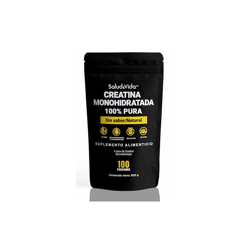 Creatina Monohidratada 100% Pura - 500g - 100 Porciones -