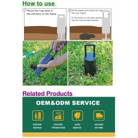 NUU YOU Gopher Mole Vole Tunnel Trap Sensitive Trapper Eco Friendly Catcher for Outside.