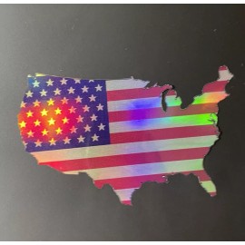 Holographic United States Flag Decal Trump NRA Freedom USA Gun 2A 2nd Amendment