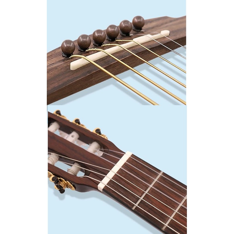 TSUCIA Guitar Bridge Nut & Saddle Replacement Parts for Real