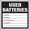 Accuform MHZW32EVC Adhesive-Poly Hazardous Waste Label, Legend "USED BATTERIES", 2.6