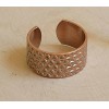 Megical Basket Pure Copper & Silver Adjustable Ring Pyramid Weave
