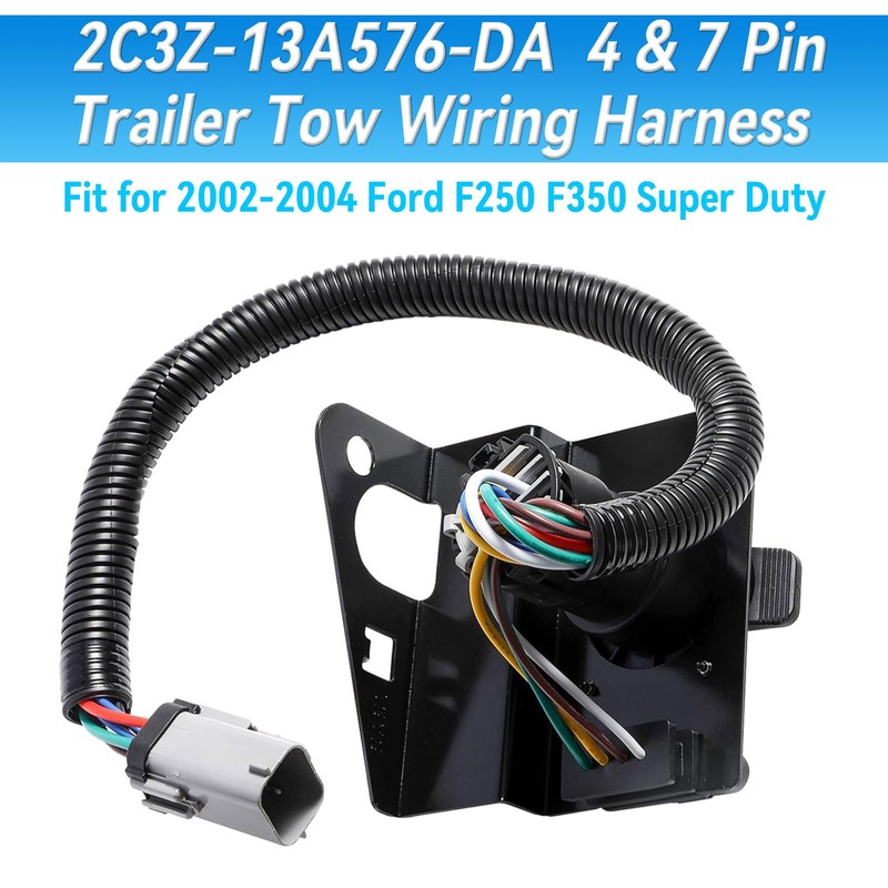4 & 7 Pin Trailer Tow Wiring Harness Connector 2C3Z-13A576-DA