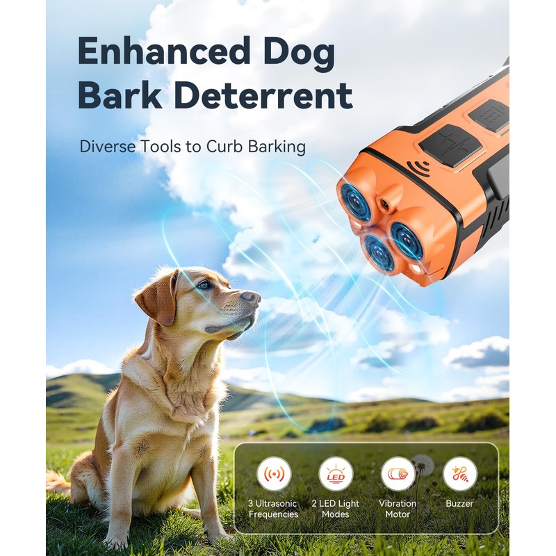Dog Bark Deterrent Devices, Variable Frequency Ultrasonic to Stop Barking