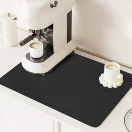 16 x 20" Absorbent Coffee Matt for Counter,Under Coffee Maker Mat for Countertops, Hide Stain Rubber Coffee Bar Mat Accessories, Coffee Machine Mat, Coffee Station Coffee Pot Mats, Dish Drying Matt