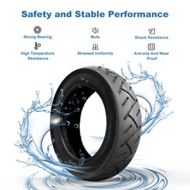 Cooryda E-Scooter Tire 10x2.5, 60/70-6.5 for Ninebot G30 Max /G30D/G30LP,E-Scooter Spare Tube+Tire Set for Front/Rear Curved Valve(2 Inner+2 Outer)