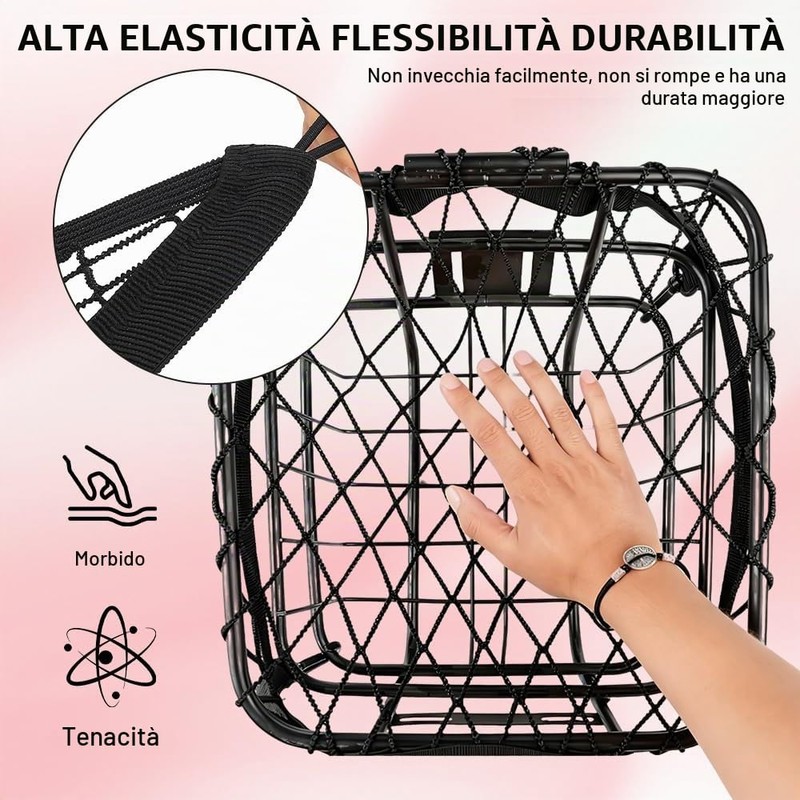 SKJJM Rete per Casco Moto, 2 Pezzi Rete Bagagli per