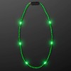 FlashingBlinkyLights Green Light Up LED Mardi Gras Bead Necklace