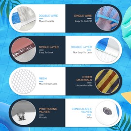 Pool Floats Adult Size Floats for Swimming Pool Chair Floats Water Hammock Inflatable Pool Floats Pool Hammock Floats for Adults Pool Lounge Floating Chair for Pool Beach Ocean Lake 2 Packs (3pc)