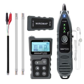 KOLSOL Network Cable Tester, Ethernet Wire Tracer with NCV & Lamp for CAT5 CAT6, PoE Tester Detect Voltage Measure Fault Distance by TDR NF-8209