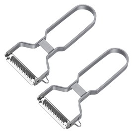 Westmark 2 Julienne Peelers - Thin Vegetable Strips for Soup & Wok Perfection Cutting Made Easy, Sharp Blade for Right & Left Handed Users - Durable Stainless Steel