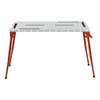 Welding Workbench Table, Adjustable Height Portable Steel Work Bench, Heavy-Duty