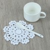 kilofly Small Handmade Crochet Round Cotton Lace Table Placemats Doilies