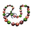 Aloha Passion Hawaiian Style Kukui Nut Lei, Hand Painted Multi-color