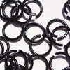 Black Anodized Aluminum Jump Rings 100 3/8 16g Saw Cut