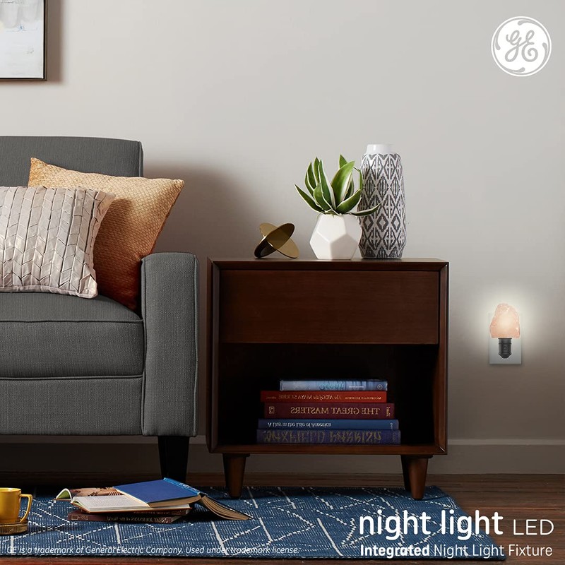 GE Lighting Himalayan Salt Lamp, LED Night Light, Color Changing,