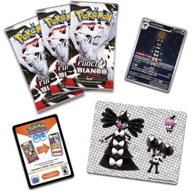 Pokémon: collezione con adesivi (Gothitelle) dell’espansione Scarlatto e Violetto - Fuoco Bianco del GCC (carta promozionale olografica e tre buste di espansione)