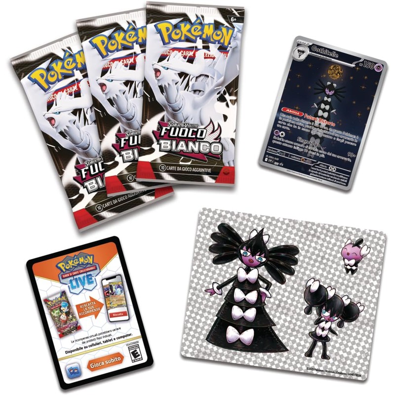 Pokémon: collezione con adesivi (Gothitelle) dell’espansione Scarlatto e Violetto -