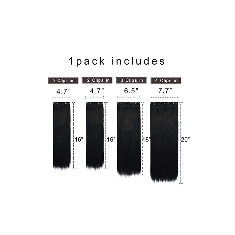 REECHO Multi-Length 16" 18" 20" Long Straight 4 PCS Set