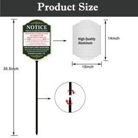 Phyabe Equine Liability Sign with Stake,35" Total Length Durable Stake