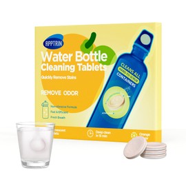 apptrin Water Bottle Cleaning Tablets, 36 Pack Bottle Clean Tablet Hydration Bladder Cleansing Tablets,Individually Packed, Orange Flavor