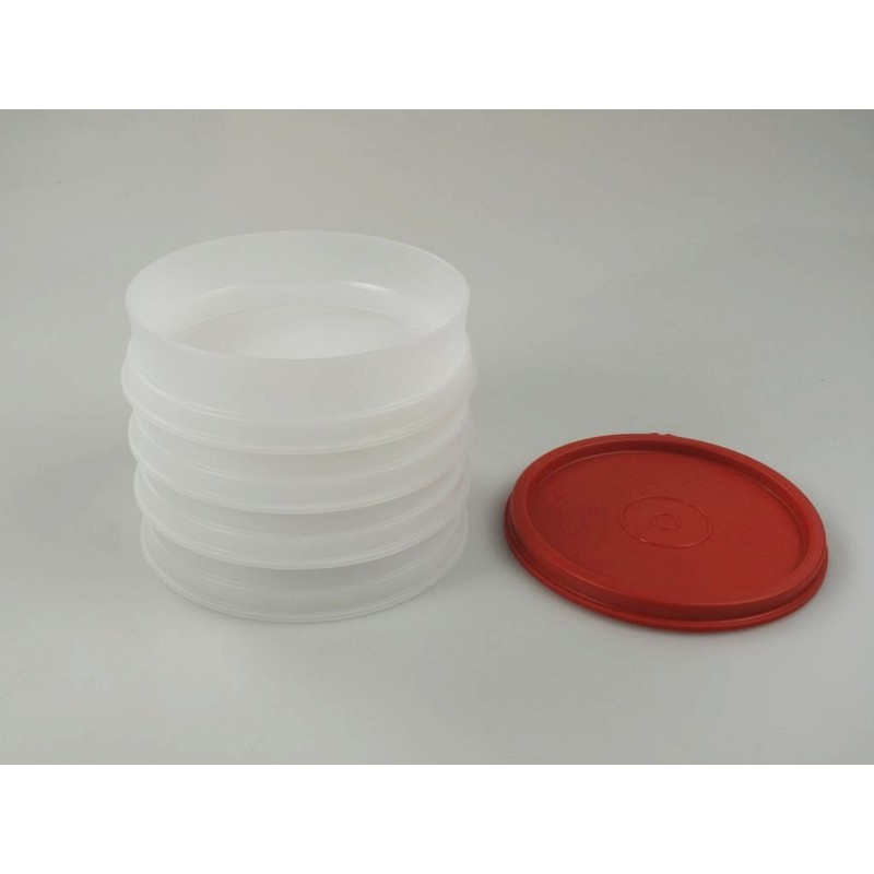 TUPPERWARE Küchenhelfer Hamburger-Maker Behälter (4) Burger Frikadellen + Deckel