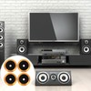 TEHAUX 4pcs Vibration Isolation Feet Pads Aluminum Alloy Speaker Pads