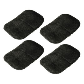 M METERXITY 4 Pack Shoes Polishing Gloves - Clean and Polish Leather Products, Cleaning Shine Cloth Apply to Leather Bags, Shoes, Sofas (7.68" x 4.72", Black)