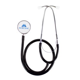 Mobiclinic Stethoscope with Double Tube, Lightweight for Children and Adults, Elegant Phonendoscope, Aluminium, Black