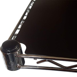 Shelving Inc. 14" d x 18" w Poly Wire Shelf Liners, Black, 4 Count