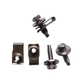 5/16"-18 x 1-3/16" Long 1/2" Hex 7/8" Washer Stianless Steel Body Bolts &Long U-nut Clips 20Sets(20+20Pcs)