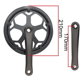 WEERAS City Folding Bicycle Crank Single Speed 48T 170mm with Protective Housing