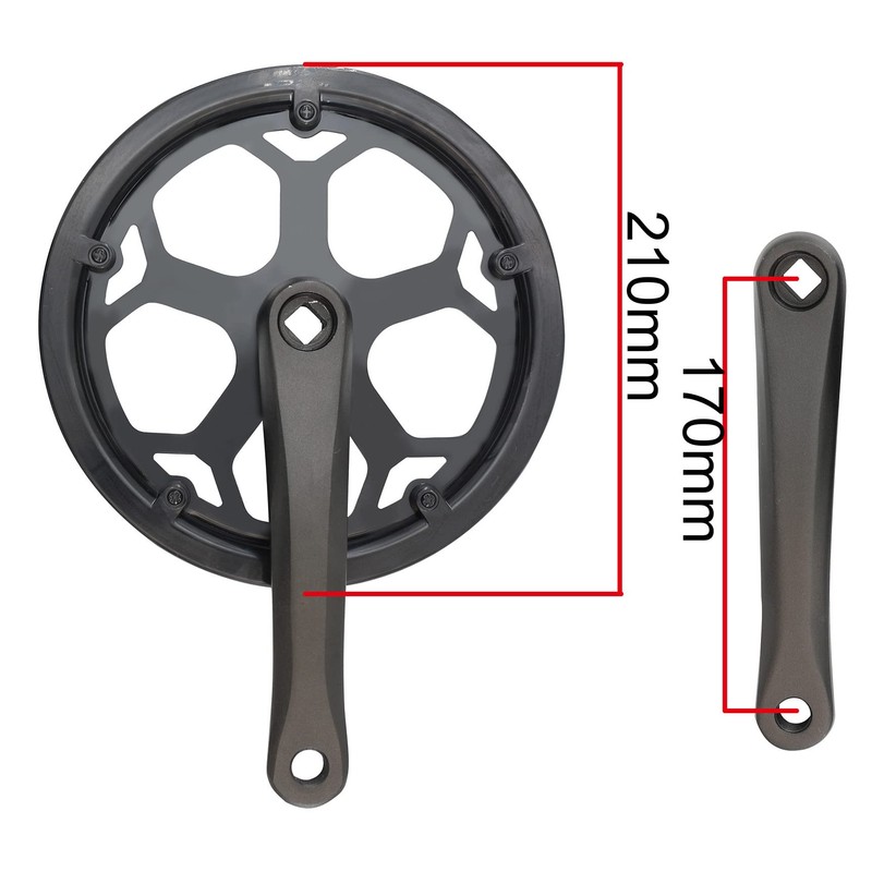WEERAS City Folding Bicycle Crank Single Speed 48T 170mm with