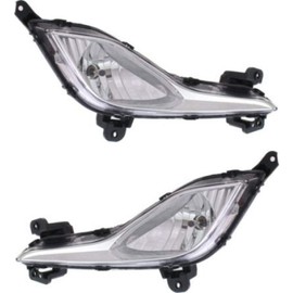 For 2013-2017 Hyundai Elantra GT Driver and Passenger Side Pair Fog Light With Bulbs Included CAPA Certified HY2592142 + HY2593142 | 92201-A5010 + 92202-A5010 ;GT; for Hatchback