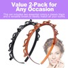 ZeriLion 2 Pack Double Layer Headband with Mini Clips Hair