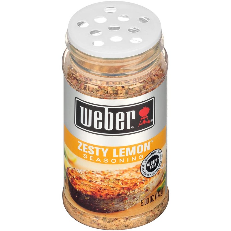 Weber Zesty Lemon Seasoning, 5 Ounce Shaker (Pack of 6)
