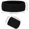 6 Pieces Sweatbands Set, Includes 2 Pieces Sports Headband and