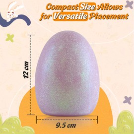 Lilac Delight Large Light-Up Easter Egg - Easter Hunt Game, Basket Stuffers, and Decorations, Easter Gift with Glow-in-The-Dark Fun - Classroom Prizes, and Egg Decor for Easter Theme, Size-12cm