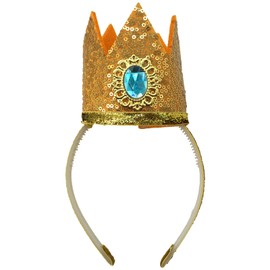 Viwind Peach Princess Crown for Women, Blue Rhinestones Peach Princess Tiara Costume for Gilrs Kids Birthday Party Decorations Cosplay Hair Accessories