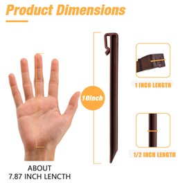 Citrine Garden 100-Pack-10 Inch Plastic Edging Nails,Side-Insert Nylon Landscape Anchoring Spikes，Landscape Stake for Paver Edging, Weed Barrier& More