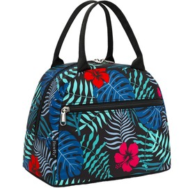 FlowFly Insulated Lunch Cooler Bag - Tote Bag Organizer for Women/Men, Leaf