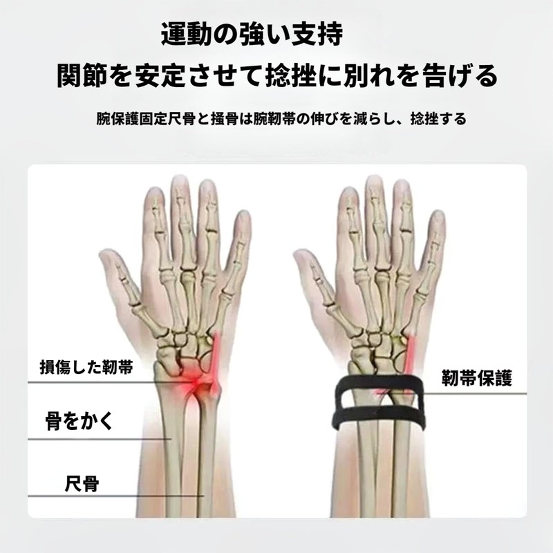 Clcyricher Wrist Support, TFCC Damage Prevention, Sports Wristband, Left &