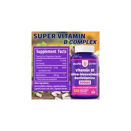 Vitamin B1 (Thiamine) 500mg – High Potency Nerve & Energy Support – 120 Vegetarian Capsules | Gluten-Free, Non-GMO | Supports Metabolism, Nervous System & Cardiovascular Health | Clean, Plant-Based Formula
