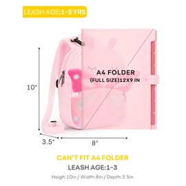 mibasies Toddler Backpacks for Girls 2-4: Cute Butterfly Plush Backpack -3D Animal Cartoon Mini Travel Bag -10 inch Backpack Leash for Toddlers 1-3