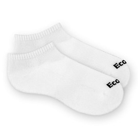 Ecosox Casual Sport No Show Socks For Men & Women (US, Alpha, Large, Regular, Regular, White)