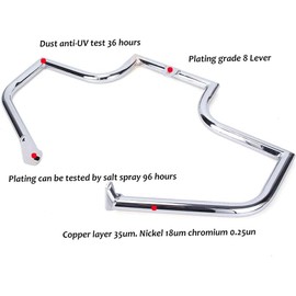 Oumurs 1-1/4" Highway Engine Guard Crash Bar for Harley Fatboy Heritage Softail Dyna 2000-2017 Protect Protectors Mustache,Not Fit for Fatboy, Deluxe, Footboard