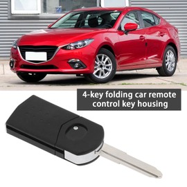 eMagTech 4 Button Smart Remote Control Case Compatible with Mazda 3 5 6 RX-8 CX-7 CX-9 MX-5 Miata 4 Button Remote Key Fob with Keyless Access