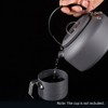 0.8L/1.4L Outdoor Lightweight Aluminum Teapot Kettle Coffee Pot for Camping